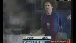 Goal Scored by Carles Puyol  Bicycle Kick [upl. by Iniretake958]