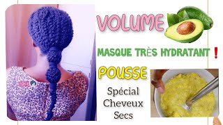 🇨🇮86• Masque Très HYDRATANT à lAVOCAT 🥑 VOLUME  POUSSE  tout type de cheveux  Valèh Té [upl. by Deborath]