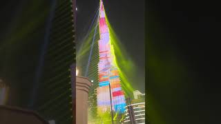 Burj khalifa  Dubai  UAE  February 16  burj khalifa light show  world tallest tower [upl. by Eelhsa]