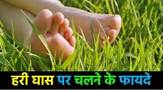 नंगे पैर हरी घास पर चलने के फायदे  Benefits of Walking Barefoot on Grass [upl. by Hayton]