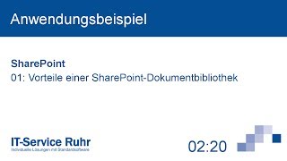 01 Anwendungsbeispiel SharePoint  Vorteile einer Dokumentbibliothek mit Metadaten [upl. by Vharat]