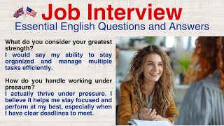 Job Interview Essential English Questions and Answers  Practice for Your Next Interview [upl. by Bil]