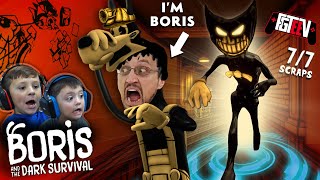 BORIS amp THE DARK SURVIVAL RUN from the INK DEMON FGTEEV x NEW Bendy Game Ending [upl. by Nyvlem831]