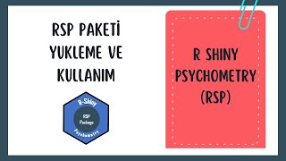 R RSP R SHINY PSYCHOMETRY PAKETİ YÜKLEME VE KULLANIM [upl. by Barta]