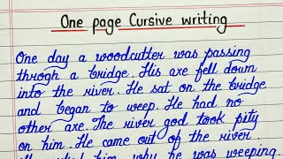 Cursive writing  One page cursive english writing practice [upl. by Worra]