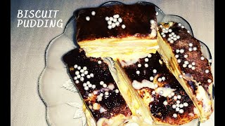 Biscuit PuddingMarie light Biscuit Pudding recipe in MalayalamSR Vlogs by Sangeetha [upl. by Arocahs]