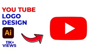 Create Step By Step  YouTube Logo Design  In Adobe Illustrator [upl. by Ymassej67]