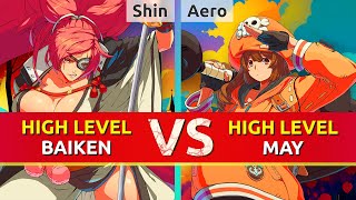 GGST ▰ Shin Baiken vs Aero May Guilty Gear Strive High Level Gameplay [upl. by Mark]