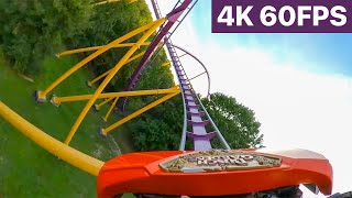 Apollos Chariot NEW PAINT JOB 4K Front Seat POV Busch Gardens Williamsburg VA [upl. by Thordia945]