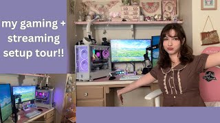 a tour of my gaming  streaming setup  ft trinkets [upl. by Dorfman]