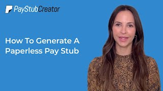 How To Generate A Paperless Pay Stub [upl. by Lena335]