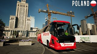 Fernbus Simulator  DLC POLAND  Scania Touring  GAMEPLAY [upl. by Dareece]