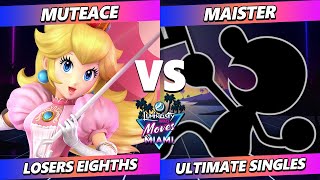 LMM Miami 2023 Top 8  MuteAce Peach Vs Maister Game and Watch Smash Ultimate  SSBU [upl. by Nottirb]