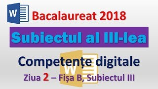 Microsoft Word 2013  Competente digitale 2018 ziua 2 [upl. by Sorensen]