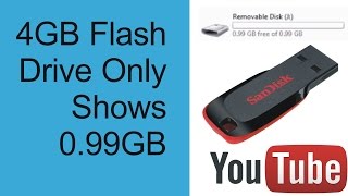 4GB flash drive only shows 1GB [upl. by Whyte]