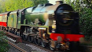 46100 Royal Scot whistles through Dorridge  The Severn Valley Enterprise  08092021 [upl. by Eloise720]