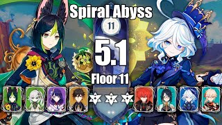 Spiral abyss Floor 11  51 Genshin impact  Gameplay no commented [upl. by Catarina]