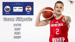 Goran Filipovic Highlights vs Slovenia OQT 2024 21pts 6ast 4reb 28eff [upl. by Waylan]