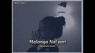 Malanga Nal yari na la  slowed  reverb  new saraiki song By shafaullah khan shafaullahrokhri [upl. by Devonne]