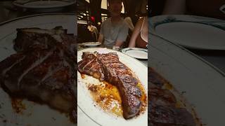 The Signature Porterhouse Steak at Peter Luger Steakhouse in Las Vegas NV steak foodies food [upl. by Suiravad]