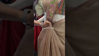 HOW TO ARRANGE WAIST PLEATING AND FRONT PLEATEING PERFECTLY drapingsaree sareedraping wedding [upl. by Nathanoj]