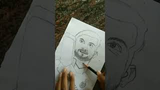 How to Draw a Cricketer  StepbyStep Sketch Tutorialquot cricket ipl rcb [upl. by Mareah]