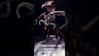 Dweller in the dark  painting tutorial now available shorts lotr miniaturepainting [upl. by Naz729]