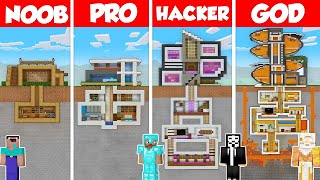 UNDERGROUND HOUSE BUILD CHALLENGE  Minecraft Battle NOOB vs PRO vs HACKER vs GOD  Animation [upl. by Nitsirt]