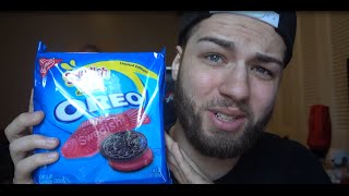 Jev Tries Swedish Fish Flavored Oreos Food REVIEW [upl. by Esydnac]