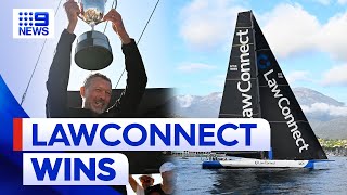 LawConnect wins Sydney to Hobart Line honours for first time  9 News Australia [upl. by Rahal560]