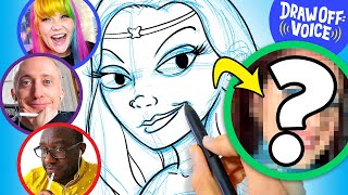 Animator Vs Cartoonist Draw A Stranger Based On Voice Vanessa • DrawOff Voice [upl. by Ahsiadal368]