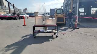 Dust explosion demonstration slomo [upl. by Eirelav]