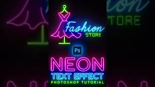 Neon text effect in Photoshop [upl. by Goddord]