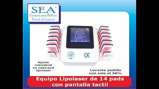 Lipolaser 12 almohadillas LLT reduccion peso celulitis lipo sin cirugia [upl. by Lielos963]