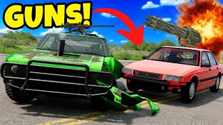 Destructive Demo Derby Race with GUNS in BeamNG Drive Multiplayer [upl. by Katrinka]