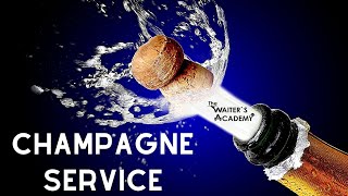 How to open a Bottle of Champagne as a waiter Fine dining service Waiter training Wine service [upl. by Elleirua]