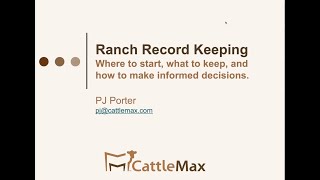 Cattleman U Ranch Record Keeping with PJ Porter [upl. by Perrin]