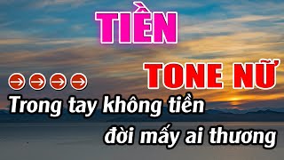 Tiền Karaoke Tone Nữ Karaoke  Dm  Lâm Beat  Beat Mới [upl. by Aicilif]