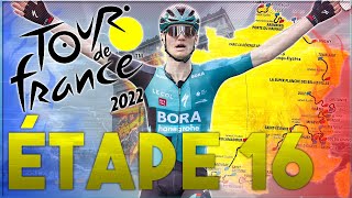 TOUR DE FRANCE 2022  ETAPE 16  CARCASSONNE › FOIX 1785 Km [upl. by Ynnub]