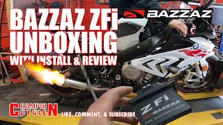 Bazzaz ZFi Fuel Injection Tuner Unboxing Install Review and Tune on a BMW S 1000 RR [upl. by Nwad]