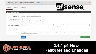 pfsense 244p1 New Features and Changes including SSH Guard amp AutoBackup [upl. by Moreville828]