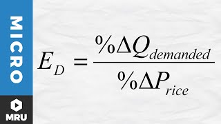 Calculating the Elasticity of Demand [upl. by Ahsilyt]