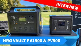 NRG Vault PV1500 amp PV500 power stations explained Interview [upl. by Constance]