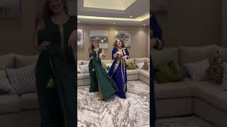 boshret kheir dance❤️new tiktok dance video viral 2 beautiful girls dance with boshret kheir arbic [upl. by Lovmilla]