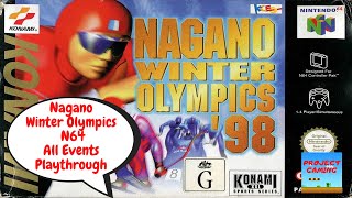 Nagano Winter Olympics 98 N64 All Events Playthrough [upl. by Niels869]