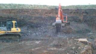 Digging and Buldozing Mudstone Shale [upl. by Dolhenty]