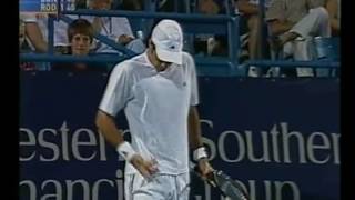 Fernando Gonzalez vs Andy Roddick  Cincinnati 2002 QF [upl. by Ttezzil]