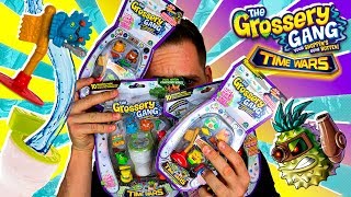 Grossery Gang Series 5 Time Wars UNBOXING 4 PACKS 28 GROSSERIES  Mega UNBOXING Grossery en Pe Toys [upl. by Dwan]