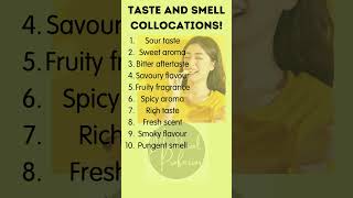 Common Collocation in English Grammar  Taste and smell collocations Collocations in use [upl. by Radbourne739]