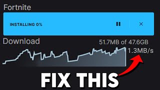 SLOW DOWNLOAD SPEEDS Do this to BOOST DOWNLOAD SPEEDS on Epic Games Launcher 2024 [upl. by Adehsor]